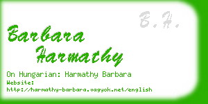 barbara harmathy business card
